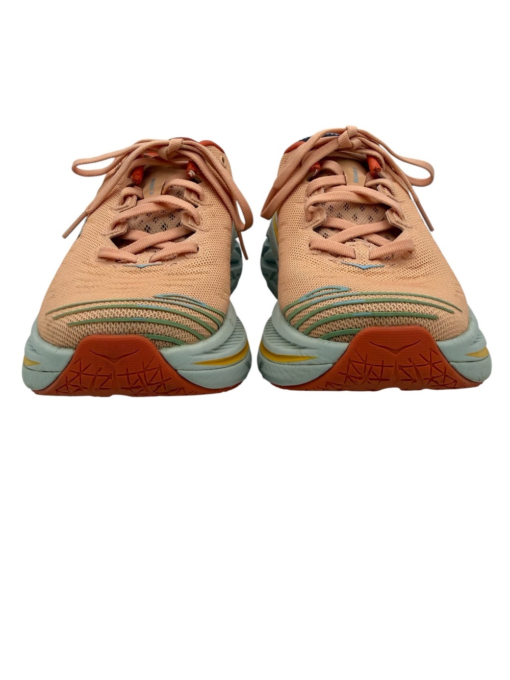 HOKA Bondi X Size 7 Orange & Blue Running Sneakers - Picture 4 of 16